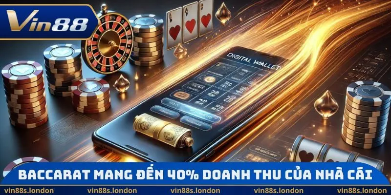 Baccarat mang đến 40% doanh thu của nhà cái