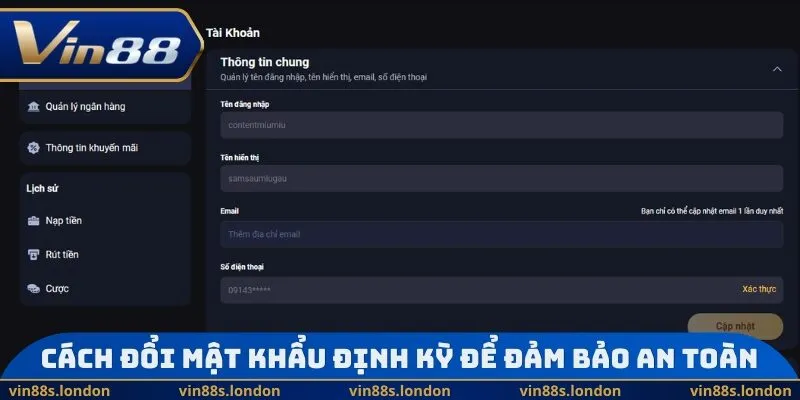 Cách đổi mật khẩu định kỳ để đảm bảo an toàn