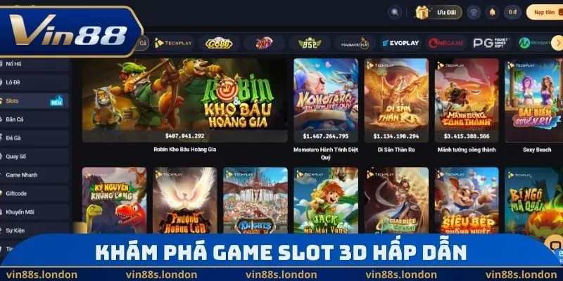 Khám phá game slot 3D hấp dẫn