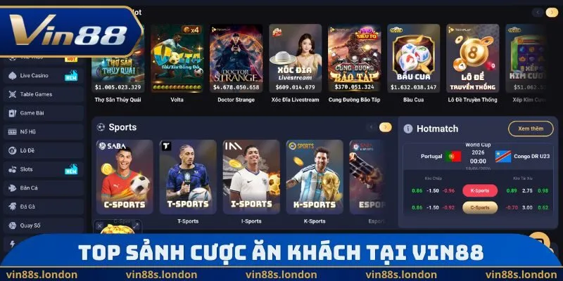 Top sảnh cược ăn khách tại VIN88